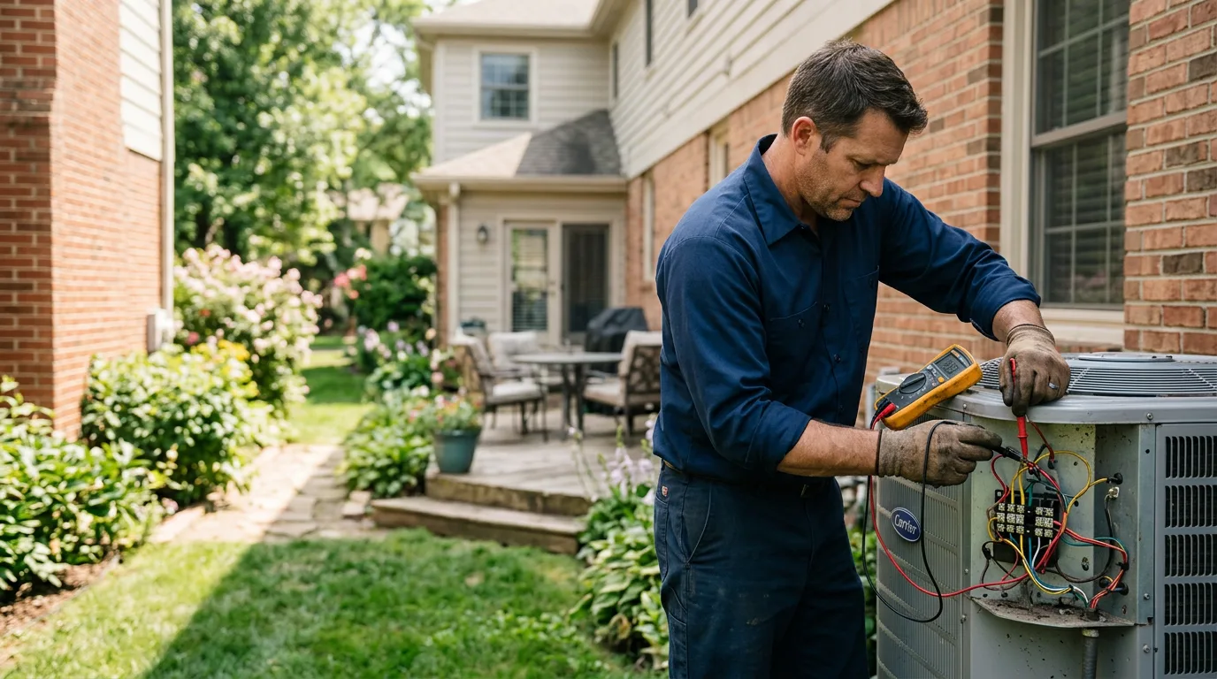 HVAC technician working near Santa Clara, UT